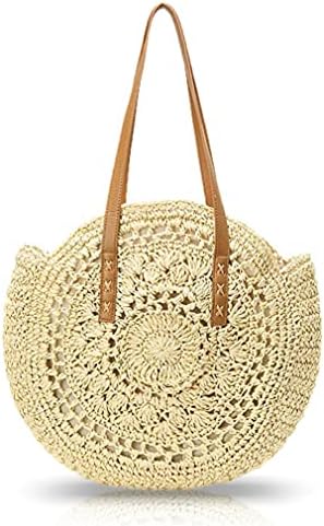 Runde Stroh-Handtasche Im Boho-Look - Perfekt Für Strand & Sommer
