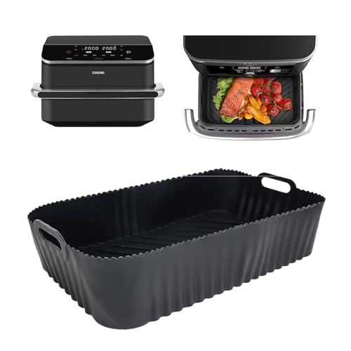 Molde de silicona para COSORI Freidora de Aire Dual Blaze TwinFry 10L, Accesorios reutilizables Freidora de Aire insertos de silicona para COSORI Dual Blaze TwinFry 10L CAF-TF101S-AEU