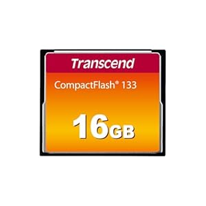Transcend 16GB CompactFlash 133 Speicherkarte (CF-Karte) bis zu 50/20 MB/s, unterstützt Ultra DMA-Übertragungsmodus 4 mit MLC NAND Flash, ideal für Einsteiger-DSLRs - TS16GCF133