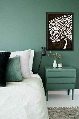 Wedding Guest Book Alternative Poster Bridal Gift Signing Tree With 200 Leaves #TOP16