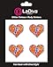 Florida Gators Heart Glitter Tattoo 4-pack