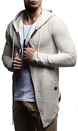 Leif Nelson Men's Oversized Hooded Long Jacket | Modern Stylish Longsleeve Full Zip Hoodie Sweatshirt2