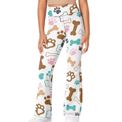 Rnyleeg Flare Leggings for GirlsYoga Pants Size 5-6 7-8 9-12 12-14 Casual Bell Bottom Pants for Kids Fall Winter Clothes3