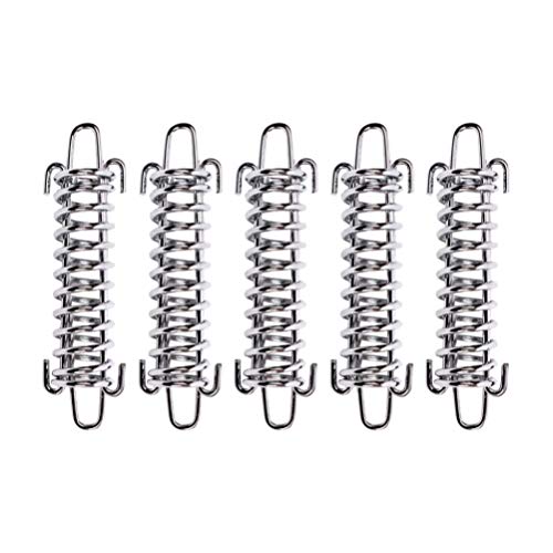 VOSAREA Spannfeder Edelstahl Anlegefeder 5pcs Wind Seil Schnalle Schnurspanner Camping Wandern Picknick Zelt Sonnensegel Kleinteile Werkzeug., 3.69
