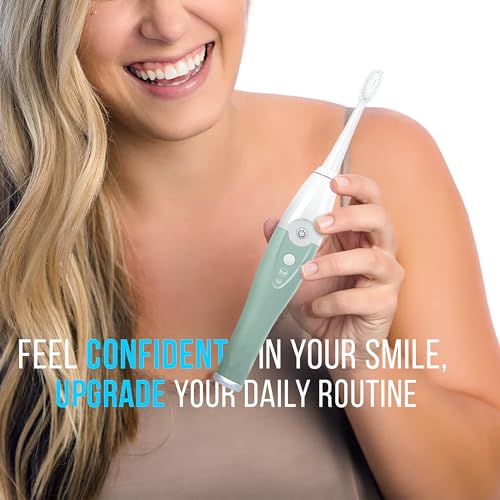 Image of Tao Clean UV Sanitizing Sonic Toothbrush and Cleaning Station, Electric Toothbrush, Dual Speed Setting, Seaglass Green