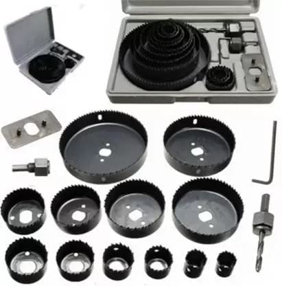 Schrodinger15 30093 Carbon Steel Metal Alloy Wood Working Tool Hole Saw Cutting Rotary Bit Set (16pcs, 19-127mm)) DIY Tool (B0BJVL37RV) Amazon Price History, Amazon Price Tracker