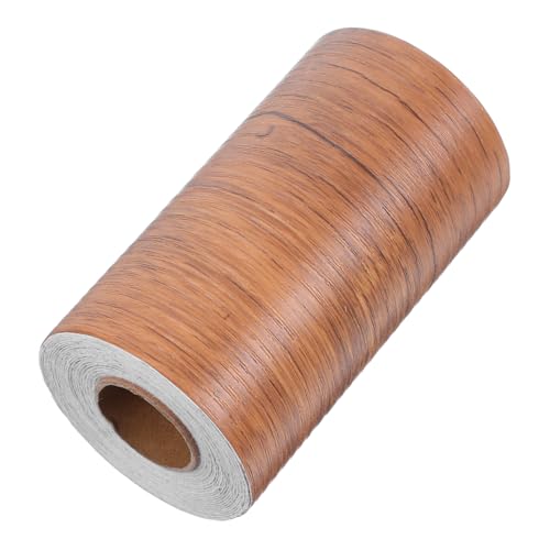 TOPPERFUN Cinta Adhesiva De Vinilo Con Diseño De Veta De Madera Cinta Decorativa Para Bordes De Paredes Muebles y Zócalos Corte Flexible Para Decoración Interior Protección Contra Humedad Co