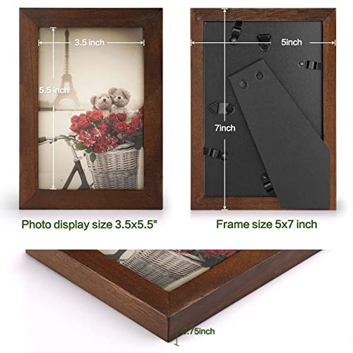 Emfogo 4X6 Picture Frame, Photo Frame With Real Glass, Solid Wood Rustic Picture Frames 4X6 Display For Wall Decor (Vintage Walunt) #TOP5