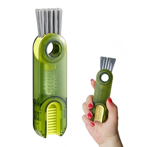 Image of 3 in 1 Cup Lid Gap Cleaning Brush,Multifunctional Insulation Cup Cleaning Tools,Mutipurpose Tiny Silicone Versatile Water Bottle Holder Cleaner,Home Kitchen Cleaning Tools for Mugs