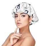 Confortable pour toutes les tailles de tête : avec un diamètre de 33 cm et une circonférence de tête de 54,1 à 61 cm, ce bonnet vintage en soie imprimé ancre de bateau pour dormir dispose d'une bande élastique douce qui s'étire pour s'adapter à la plupart des formes de tête sans laisser de traces. C'est le bonnet pour cheveux bouclés que vous pouvez porter confortablement toute la nuit