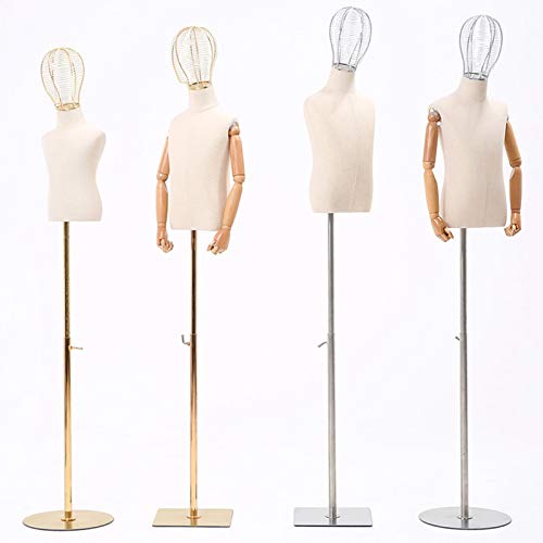 Maniquí busto infantil regulable con base metálica estable para modistas 3