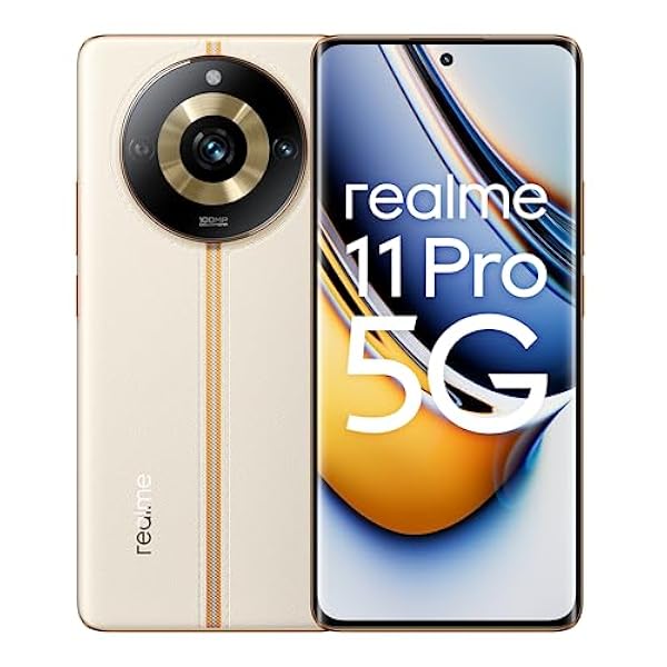 realme 11 Pro 5G 8 128GB Smartphone, Pantalla de visión curva de 120 Hz, Cámara ProLight OIS de 100 MP, Gran batería de 5000 mAh, Carga SUPERVOOC de 67 W, Beige amanecer, Versión española
