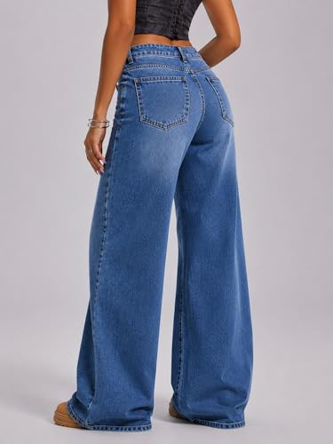 Image of ADBUCKS Baggy Jeans for Women || Women,s Loose Jean Pants || Oversized Jean's for Women's || Wide Leg Jean,s for Woman || Casual Jins for Woman's