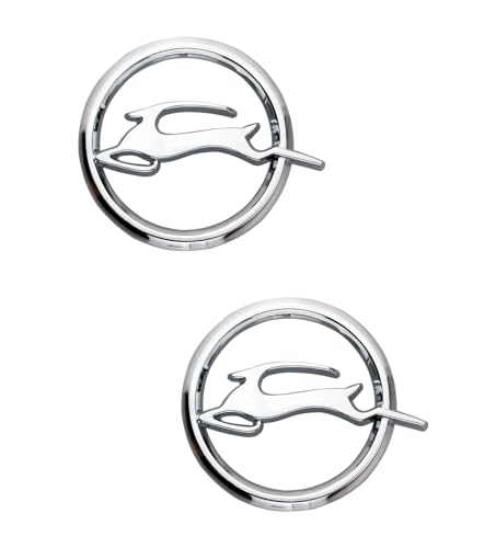 Image of Pair Set 1964 Impala Rear Quarter Panel Deer Emblems 3D Badge Replacement for Impala (Chrome)
