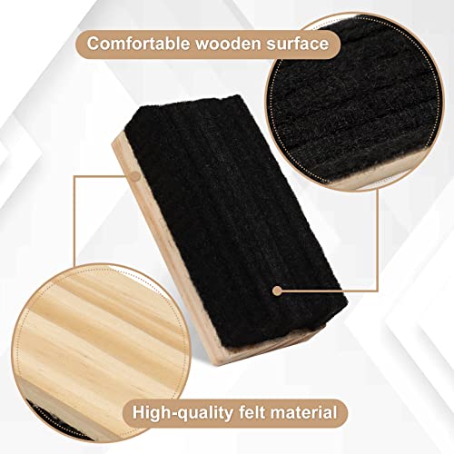 Gsnma 10 Pieces Mini Dry Chalkboard Erasers Wood Felt Campus Style Eraser Wood Felt Campus Style Eraser For Blackboard Whiteboard Chalk Eraser Office School Supply Engravable Diy Gift #TOP2