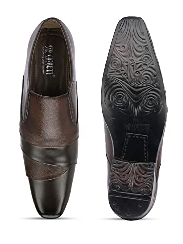 Image of SIR CORBETT Men's Synthetic Leather Moccasin Formal Shoes