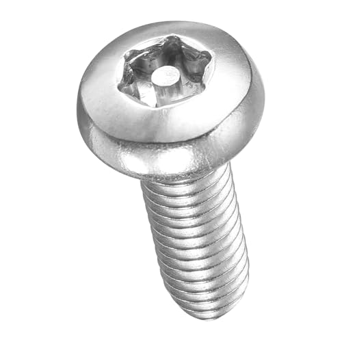 METALLIXITY 20Pcs(M6-1x16) Pan Head Torx Security Screws SS304 Silver