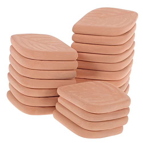 Gatuida 20個 粘土保存シート 陶器製食品用吸湿材 食品等級 繰り返し使える食品用吸湿剤 吸湿性除湿剤 食品保管用除湿機 食品用除湿機 食品保存用吸湿剤 再利用可能な食品 テラコッタ