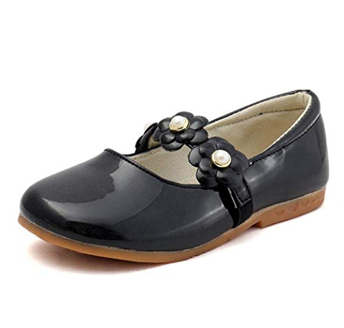 Girls Mary Jane Ballet Ballerina Flat Slip on School Uniform Dance Dress Shoe for Toddler/Little Kid