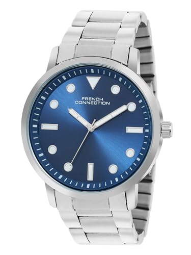 Image of French Connection Blue Round Dial Watch for Men - FCN0160USM