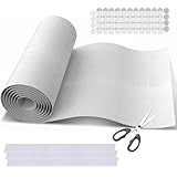 MERV 13 Filter Material, 23 Ft² Cut to Fit Air Filter Material for Captures Dust and Pet Dander as Small as 0.3 Microns. With Adhesive Hook Tape, Suitable for Ceiling and HVAC Furnace Vents