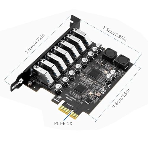 Carte d'interface USB 3.0 PCIe 7 ports pour un studio de création ATX - 3