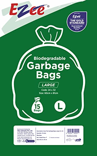 Image of Ezee Flat Garbage Bag-Large (Pack of 3, 45 Bags)