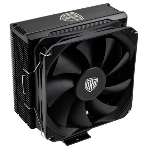 Kolink Umbra EX180 Black Edition CPU Cooler – 120 mm, Single Tower, 180 W TDP, Four 6 mm Heat Pipes, Compact Design