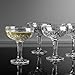 Godinger Champagne Glasses, Champagne Glass Set, Coupes Barware Martini Glasses - Set of 4, 6oz., Dublin Crystal Collection