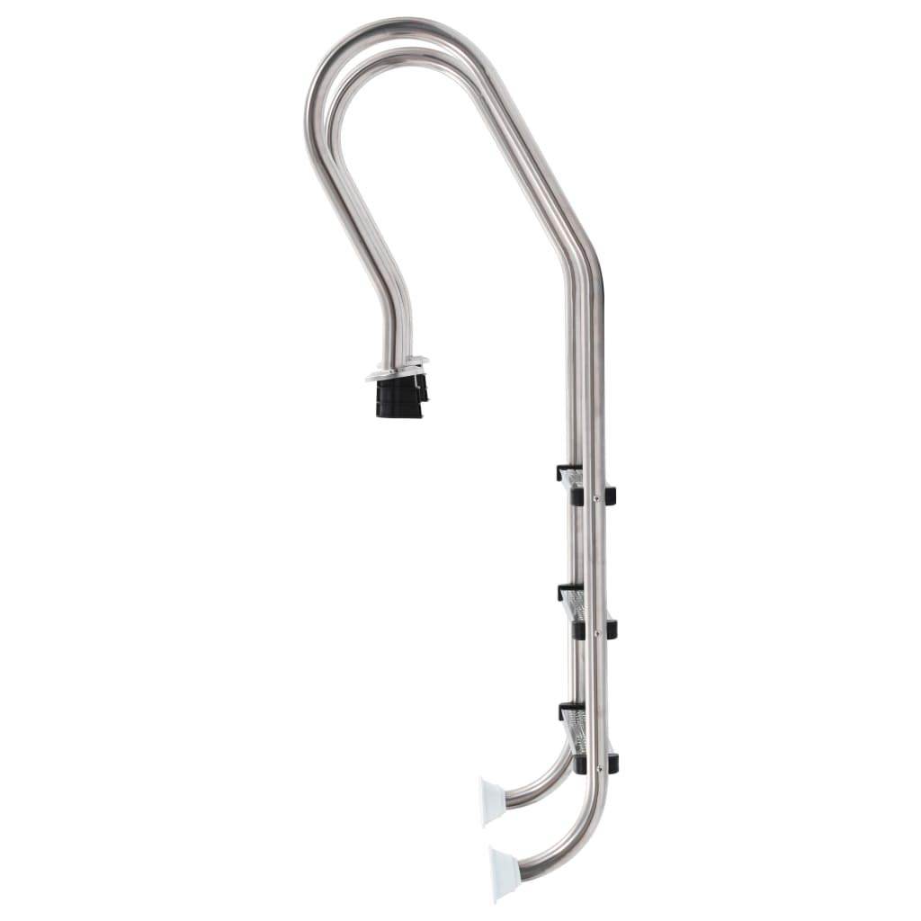 vidaXL Échelle de Piscine à 3 échelons Acier Inoxydable 304 120 cm