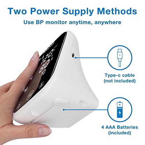 Mebak Blood Pressure Monitor,Upper Arm Bp Cuff,Blood Pressure Gauge For Home Use,Voice Broadcast, 8.7-16.5 Inches Adjustable, 2 Users #TOP4