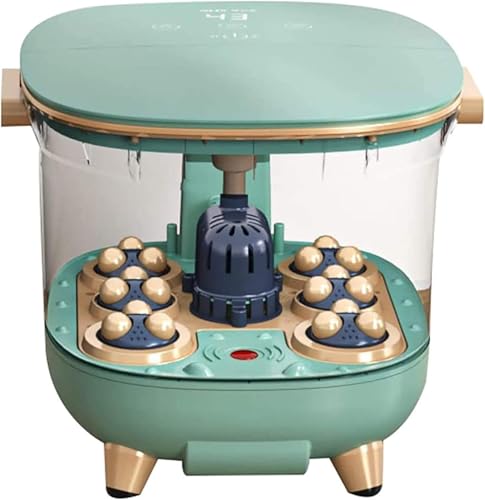 Baño de pies masajeador con función de calor, 6 rodillos masajeadores para pedicura, alivio del estrés y ayuda para dormir, bañera eléctrica para pies para uso doméstico, bañera para pies hasta la rodilla miniatura 1