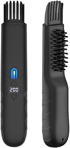 Cepillo alisador de barba inalámbrico para hombres tecnología iónica y antiquemaduras herramienta de alisado profesional con peine calefaccionado