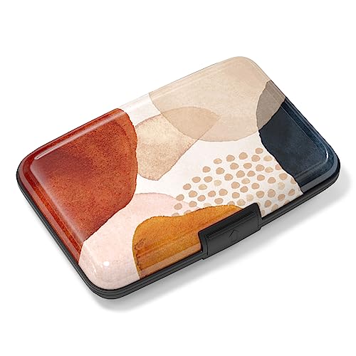 Image of Rimilak Aluminuml Credit Card Holder, Mini Credit Card Wallet RFID Blocking Slim Metal Hard Case for Women Men, Abstract Marble