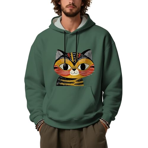 Sudadera sin mangas hombre con capucha y estampado animal XXL para gimnasio