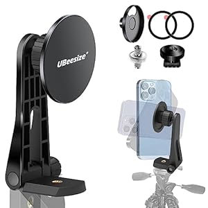 UBeesize Tripod Phone Holder, Magnetic Suction Cup, Rotatable 360, Supports iPhone 14/13/12, Galaxy Phones, Easy to Use