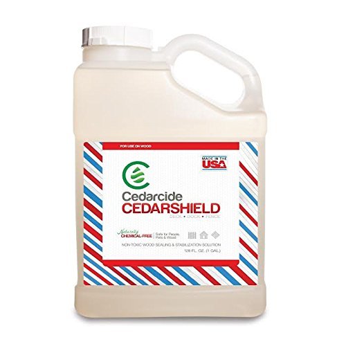 Cedarcide Cedarshield | Non-Toxic Wood Treatment and Stabilizer | Protects Wood from Moisture and Decay | Gallon (128 Oz.)