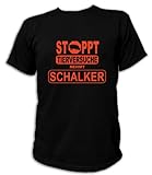  Artdiktat Herren T-Shirt - Stoppt Tierversuche - Nehmt Schalker, Größe XL, schwarz