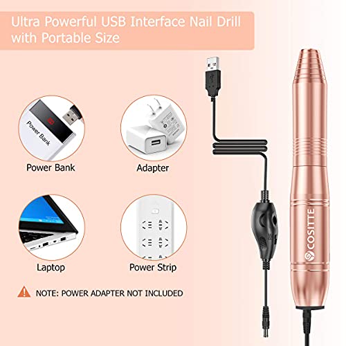 Ponceuse pour ongles électrique USB COSITTE pour manucure acrylique