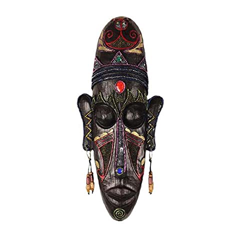 Black Temptation Kleines Harz Afrika Wandkunst Maske hängendes Dekor für Haus/Bar/Hotel, A01 Cover