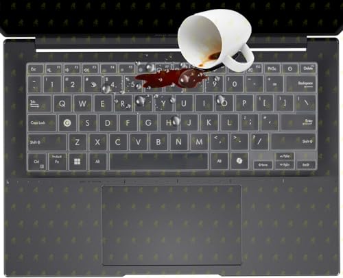 Image of RAYA Silicone Keyboard Cover for ASUS Vivobook S14 Compatible with M3407 /S3407 /M1407 /X1407 /M5406 /S5406 Laptop Models (Silicone Clear)