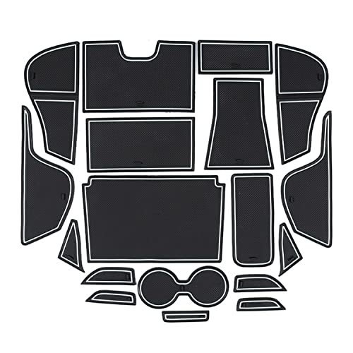 ruiya 新型 日産アリア ARIYA 専用 ラバーマット ドアポケット マット インテリアラバーマット 滑り止めシート アクセサリー ポケットマット 引っ掻きキズ防止 ノイズ軽減 14枚 カスタムパーツ (白)