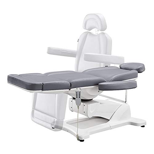 Beauty Full Electrical 4 Motor Podiatry Chair Facial Massage Dental Aesthetic Reclining Chair All Purpose Bed - Pavo -Grey #TOP4