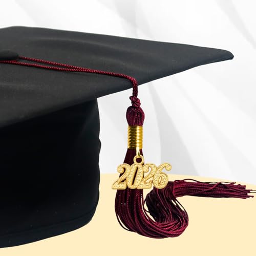 Image of GraduationMall Single&Multiple Color Graduation Tassel with 2026 Year Charm 9 inch
