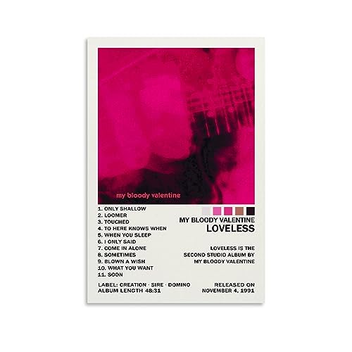 KUCOON My Bloody Valentine Loveless Poster Canvas Wall Art Living Room Posters Bedroom Painting 12x18inch(30x45cm)