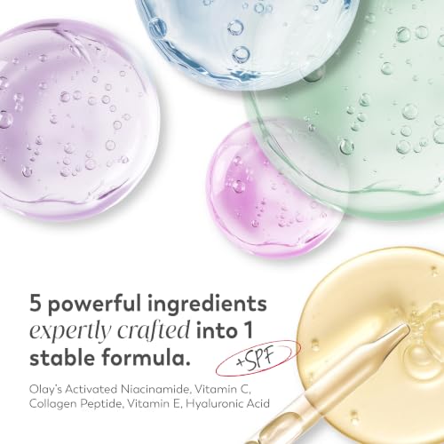 Image of Olay Super Cream with Sunscreen SPF 30, Lightweight Face Moisturizer with Sun Protection, 5-in-1 Skin Care Benefits - Hydrating, Brightening, Firming - Niacinamide, Vitamin C, Collagen Peptide, 1.7 oz