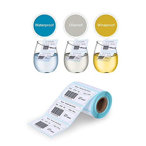 Papel de Etiqueta, Romacci Adesivo de etiqueta térmica 10 rolos à prova d'água à prova de óleo à pr