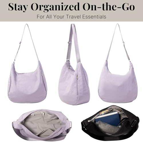 Image of Baggallini Swift Hobo Crossbody Bag for Women - Lightweight 15.7 inchx16 inch Travel Purse Handbag Hobo Bag
