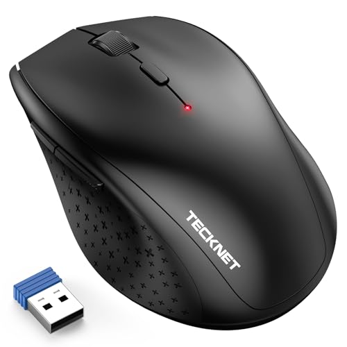 TECKNET Kabellose Maus, 4800 DPI 2.4G Funkmaus mit USB Empfänger, 30 Monate Batterielaufzeit, Optical Tracking, Wireless Maus mit 6 Tasten für PC Laptop Windows Mac MacBook Linux TECKNET Kabellose Maus, 4800 DPI 2.4G Funkmaus mit USB Empfänger, 30 Monate Batterielaufzeit, Optical Tracking, Wireless Maus mit 6 Tasten für PC Laptop Windows Mac MacBook Linux