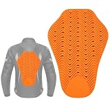 Rückenprotektor Motorrad 40*29cm, Rückenprotektor-Einsatz, Abnehmbare Zertifizierte Rückenprotektoren, Atmungsaktiv Rückenprotektoren Ski Für Fahrschutz, Radfahren, Orange